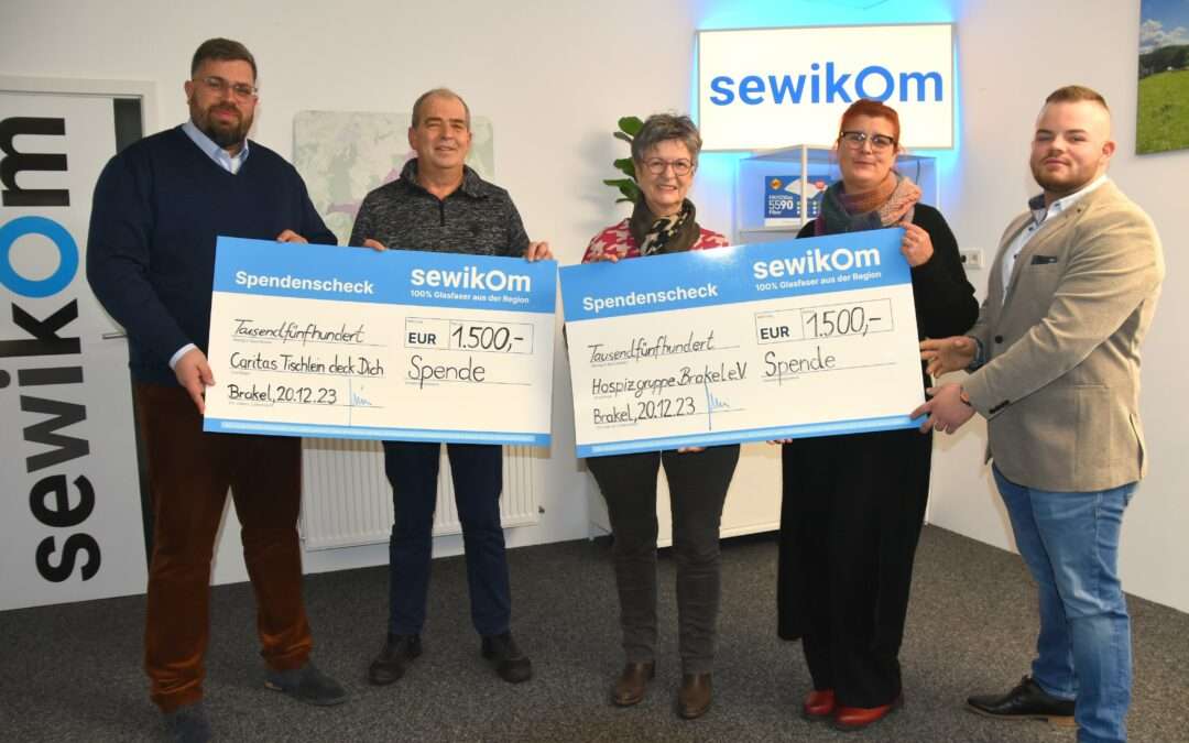 sewikom und K & G Bau spenden 3.000 Euro